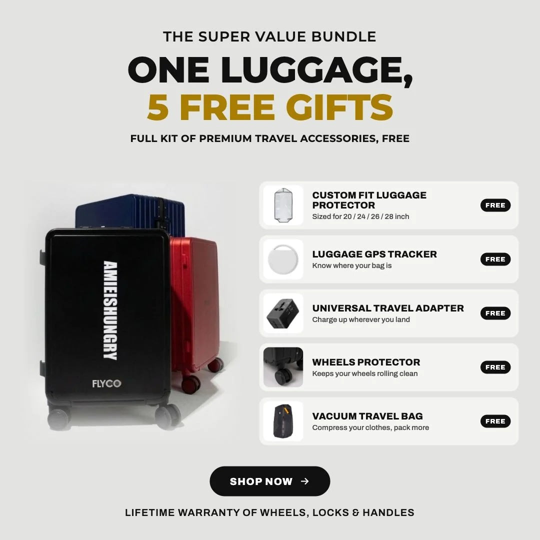 One luggage, 5 free gifts - The Super Value Bundle