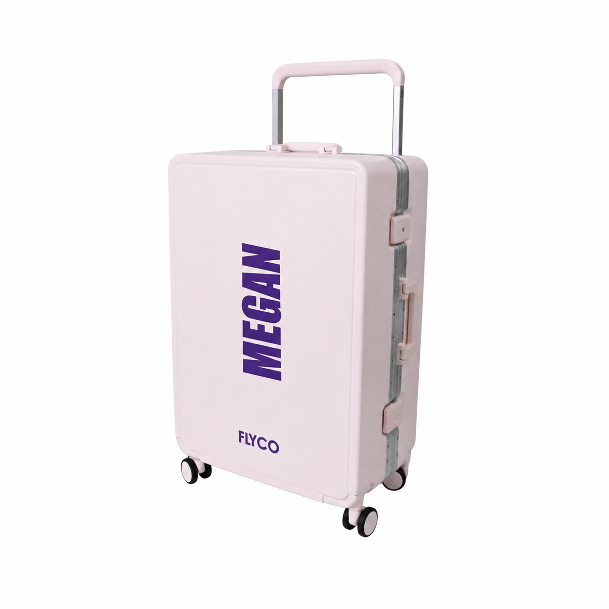 FLYCO Pink Pink Name Series personalised luggage Singapore