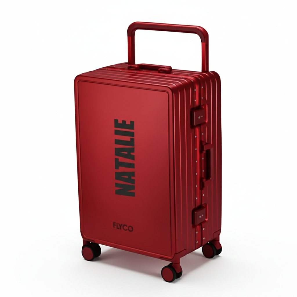 FLYCO Red Red Name Series personalised luggage Singapore