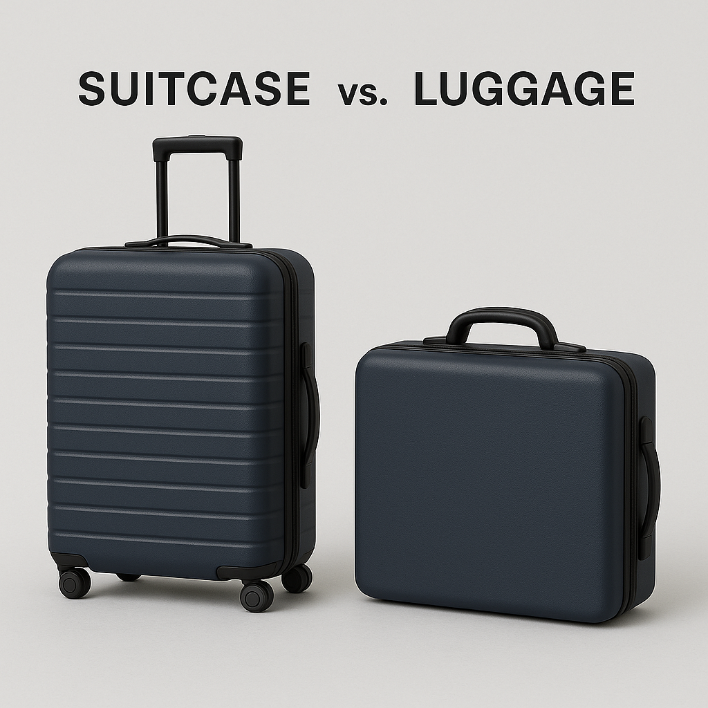 suitcase vs luggage
