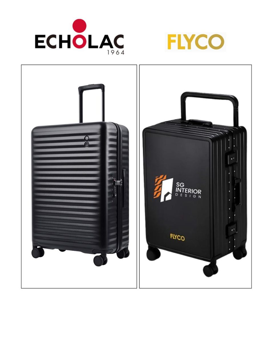 Echolac luggage Singapore review — compared with Flyco personalised polycarbonate luggage
