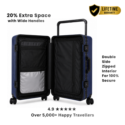 FLYCO Blue Name Series personalised luggage Singapore