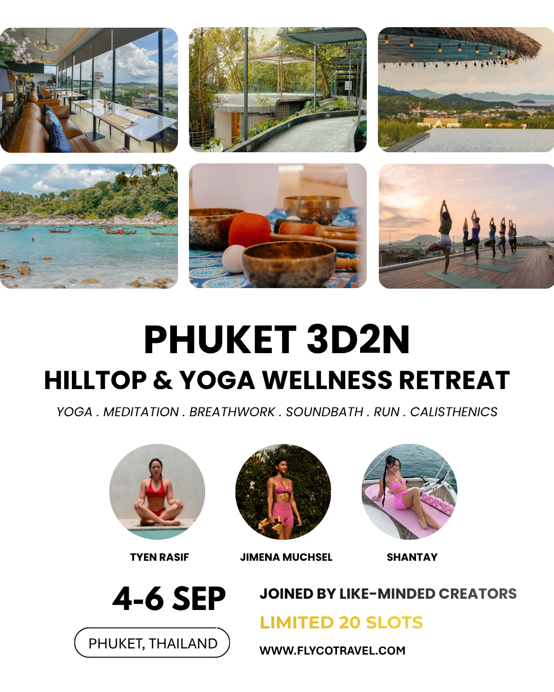 ⛱️ 🌊 Phuket Escape: 3D2N Hilltop & Yacht Wellness Retreat [Group]