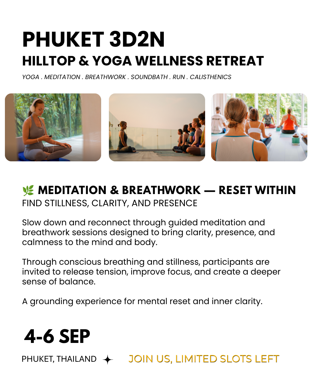 ⛱️ 🌊 Phuket Escape: 3D2N Hilltop & Yacht Wellness Retreat [Group]