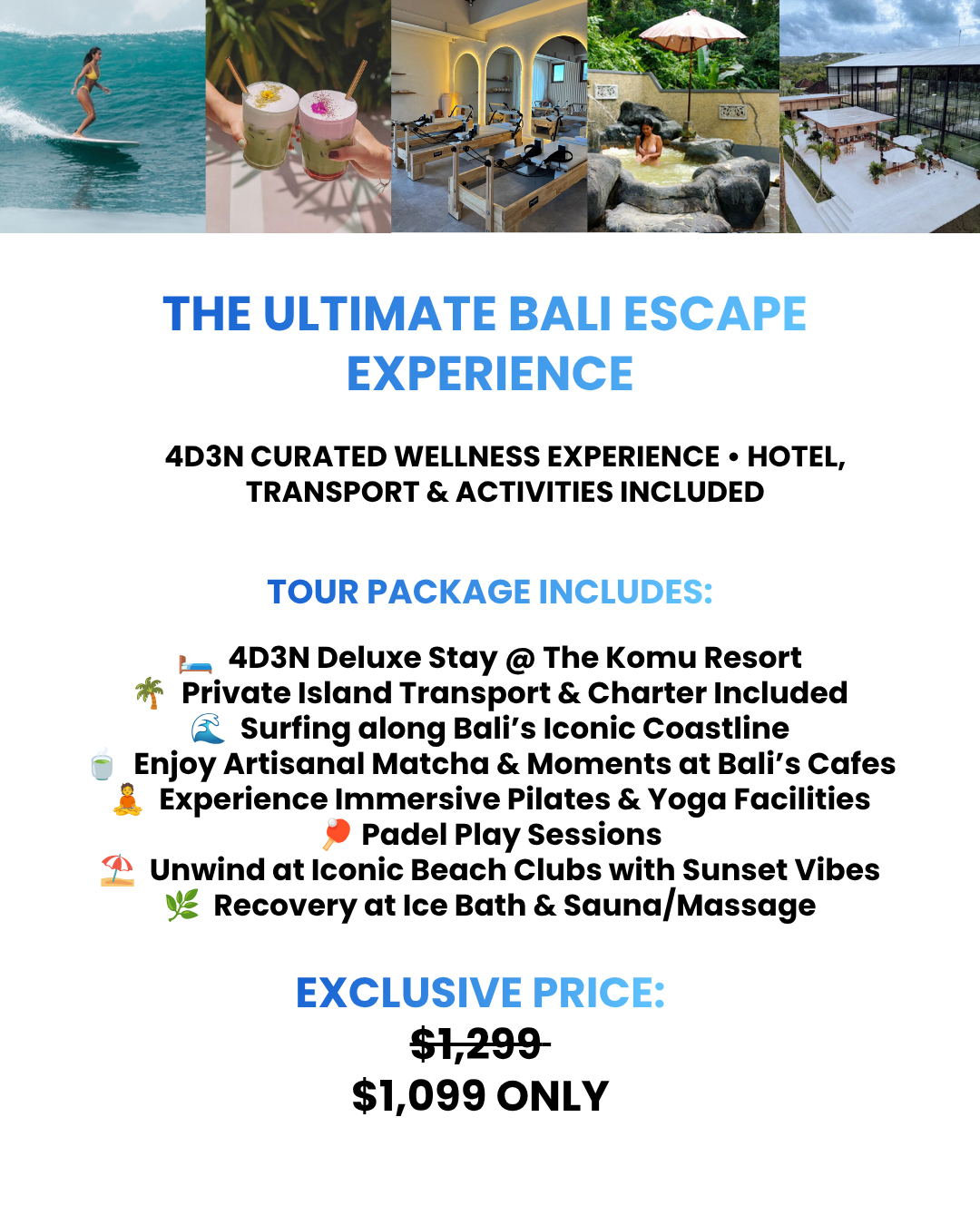 4D3N All-In Bali Wellness Retreat Experience [Flexi/Self-Travel]