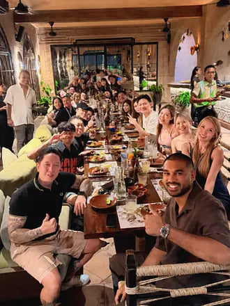 Group dinner on a FLYCO retreat
