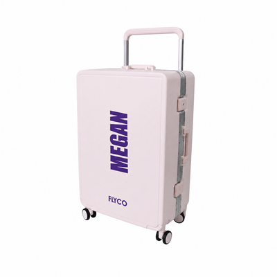 FLYCO Pink Pink Name Series personalised luggage Singapore