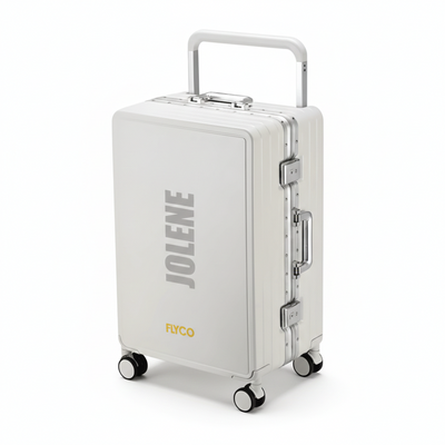 FLYCO White White Name Series personalised luggage Singapore